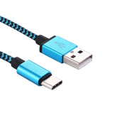 1m Woven Style USB-C / Type-C 3.1 to USB 2.0 Data Sync Charge Cable